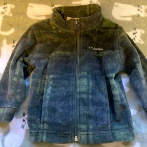 Columbia fleece jacket 6-12 mo. Olive & black